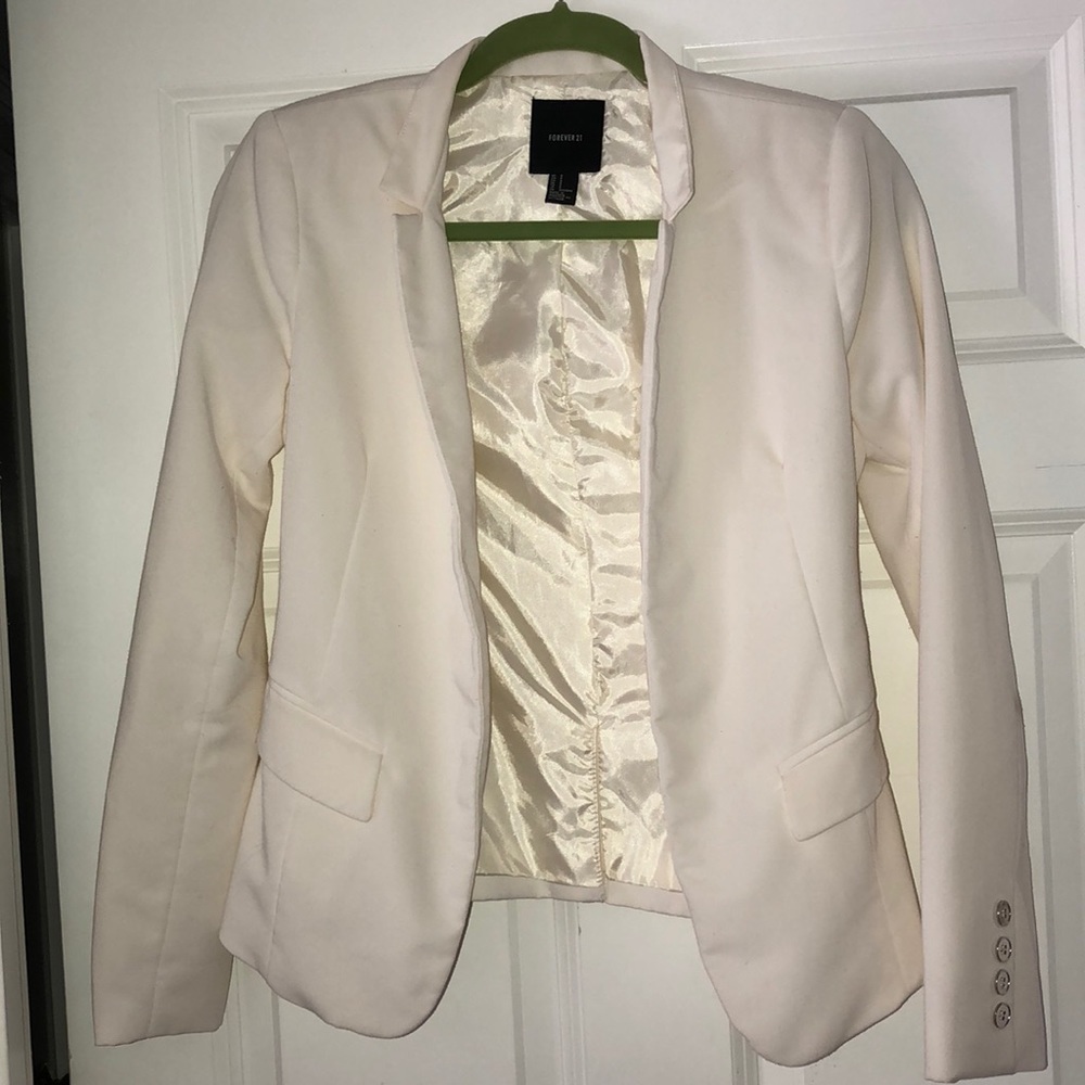 White forever21 blazer
